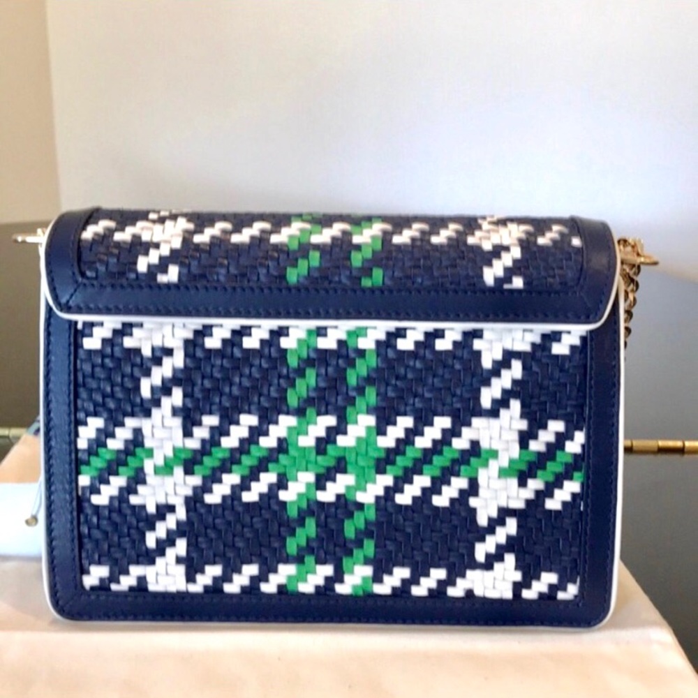 NWT Rare Luxury Authentic Tory Burch Duet Chain Woven Convertible Shoulder Bag - Picture 11 of 17